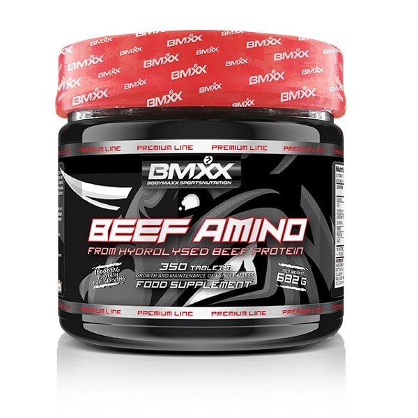 BEEF-AMINO-–-FROM-HYDROLYSED-BEEF-PROTEIN بیف آمینو بادی مکس 350 عدد (BMXX’s BEEF AMINO)