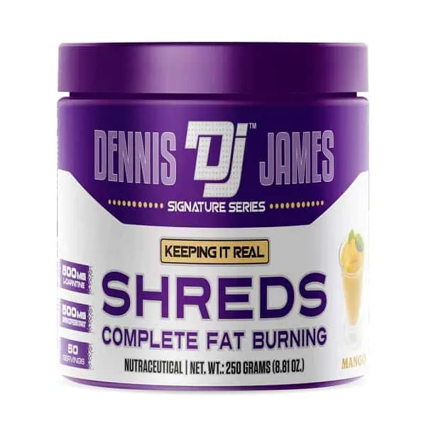 DennisJamesShreds01.jpg چربی سوز شردز دنیس جیمز250گرم (DENNIS JAMES SIGNATURE SERIES SHREDS)