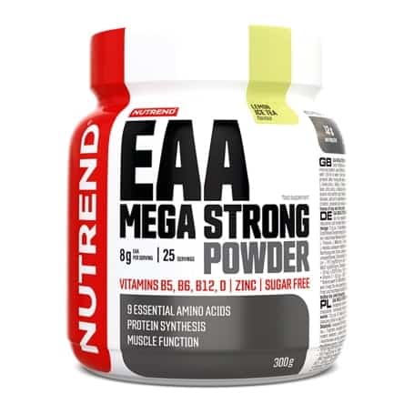 eaa-mega-strong-powder-2021-lemon-ice-tea آمینو ای ای ای مگا استرانگ ناترند 300گرم(Nutrend EAA Mega Strong Powder)