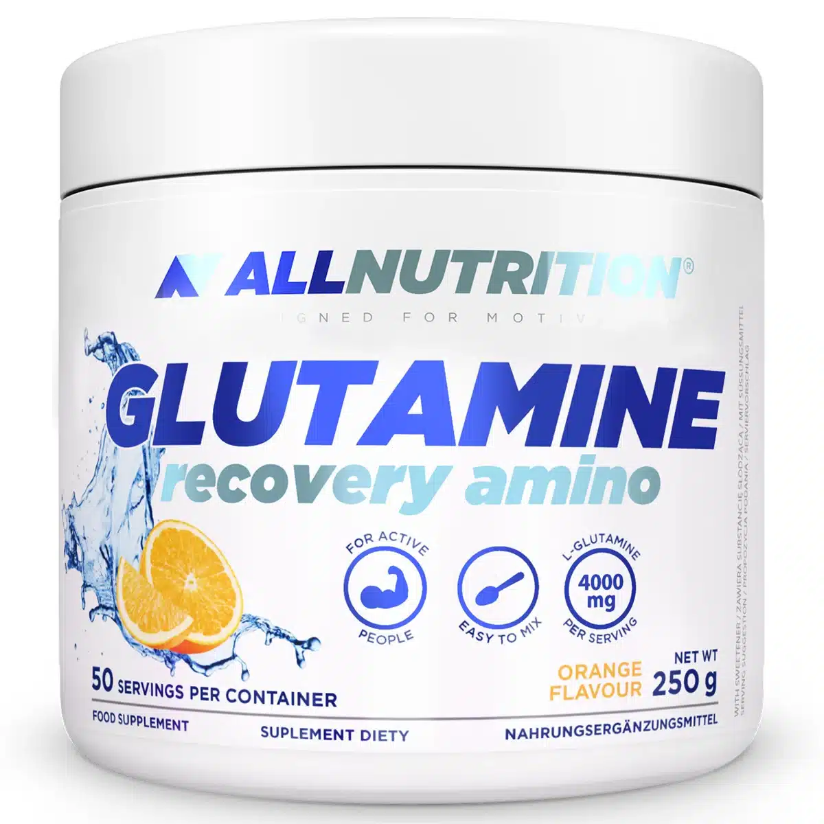 6fe8230de7994c63c5168e48fd999243Glutamine_Recovery_Amino_i33646_d1200x1200 گلوتامین آل نوتریشن 250گرم (Allnutrition Glutamine Recovery Amino)