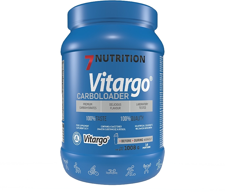 bgrnahdggwzo الکترولیت کربوهیدرات ویتارگو سون نوتریشن 1کیلوگرم (7Nutrition VITARGO ELECTROLYTES)